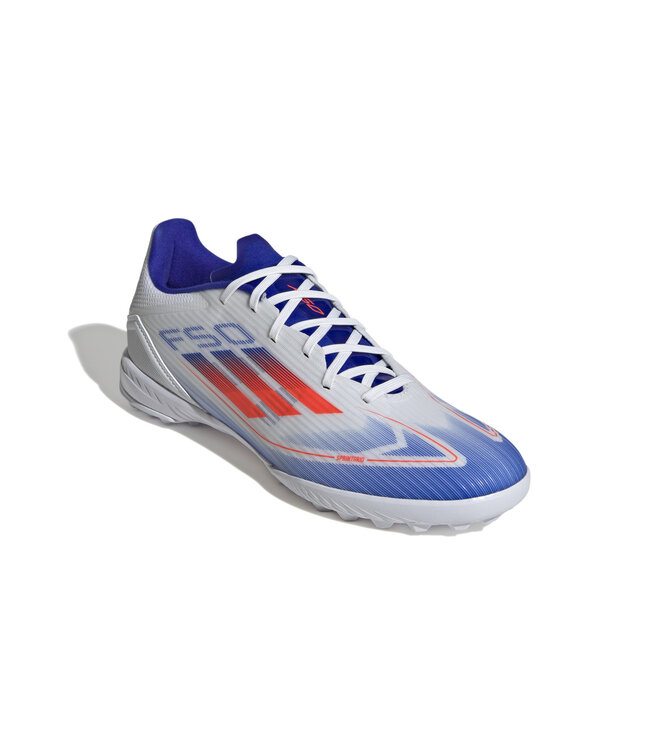 Adidas F50 League Turf (White/Orange/Blue)