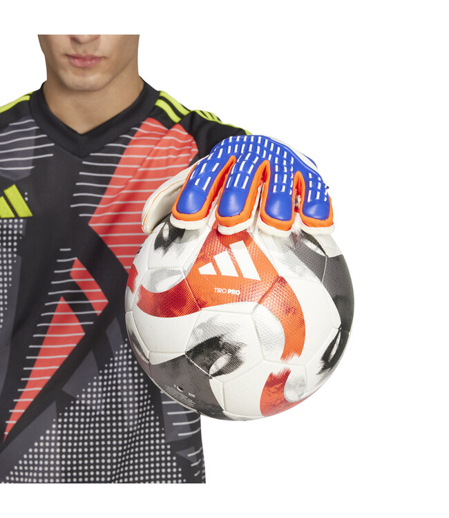 Adidas Predator Match Fingersave Goalkeeper Gloves (Blue/Orange)