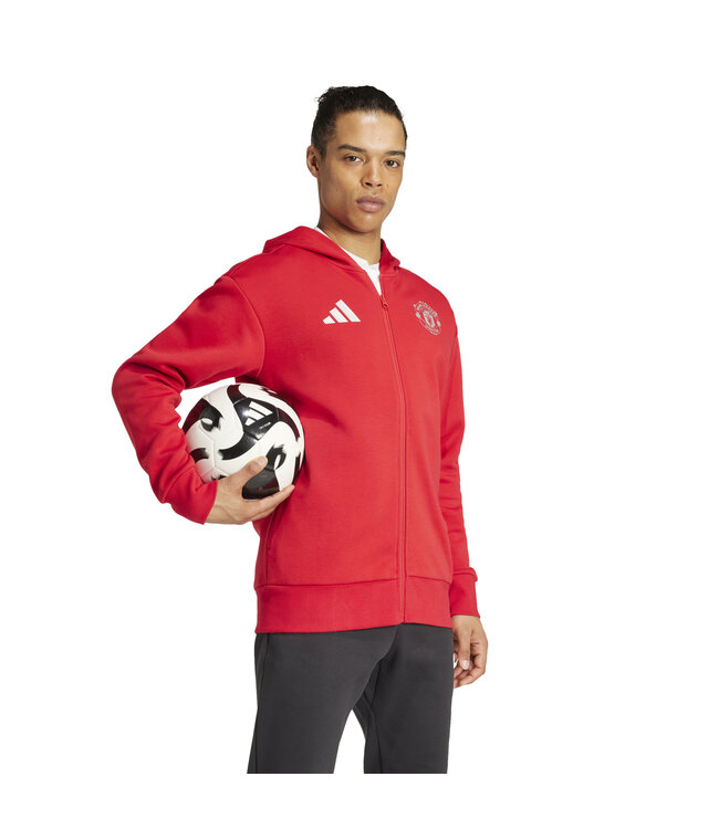 Adidas Manchester United 24/25 Anthem Hooded Jacket (Red)