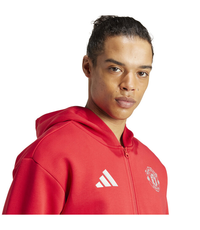 Adidas Manchester United 24/25 Anthem Hooded Jacket (Red)