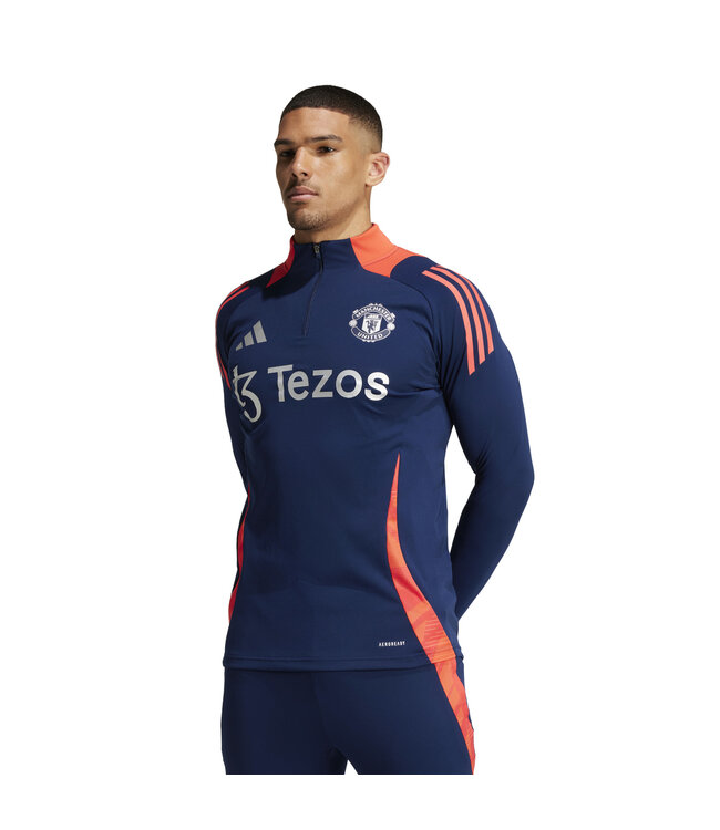 Adidas Manchester United 24/25 1/4 Zip Training Top (Navy/Orange)