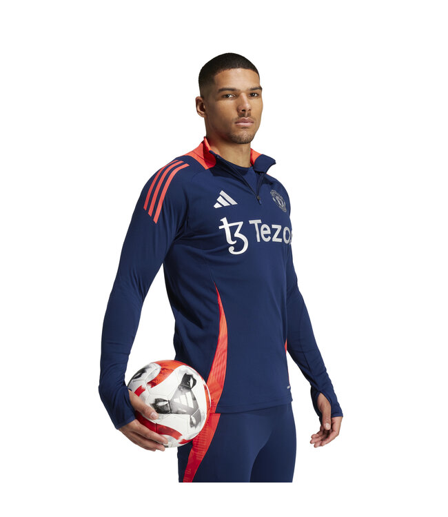 Adidas Manchester United 24/25 1/4 Zip Training Top (Navy/Orange)