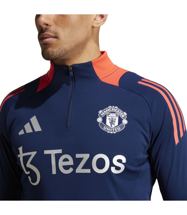 Adidas Manchester United 24/25 1/4 Zip Training Top (Navy/Orange)