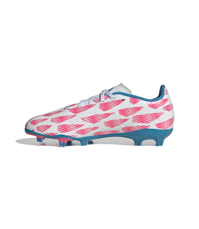 Adidas Predator League FG Jr (White/Pink/Blue)
