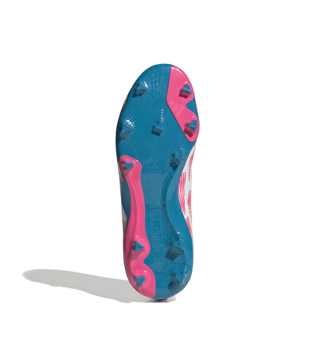 Adidas Predator League FG Jr (White/Pink/Blue)