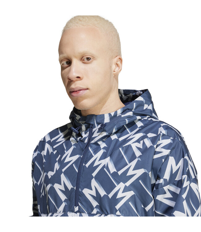 Adidas Manchester United 24/25 1/2 Zip Windbreaker (Navy/Gray)