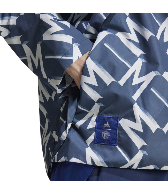 Adidas Manchester United 24/25 1/2 Zip Windbreaker (Navy/Gray)