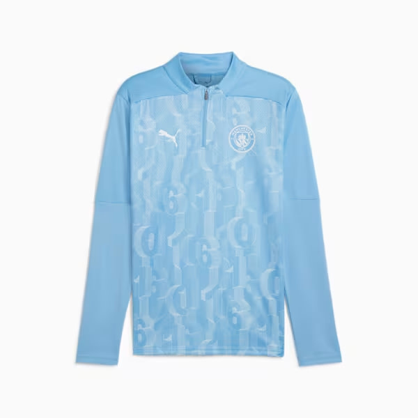 Puma Manchester City 24/25 Prematch Quarter-Zip Top Puma Manchester City 24/25 Prematch Quarter-Zip Top