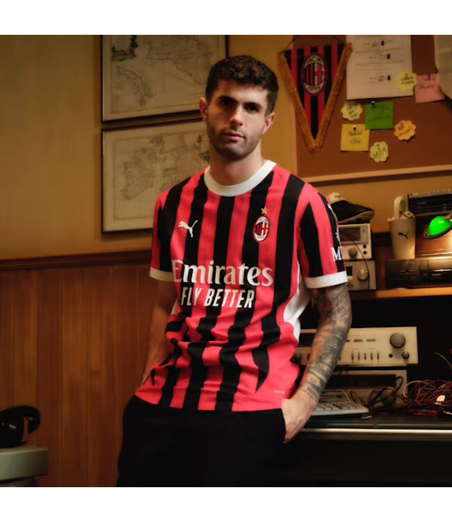 PUMA AC Milan 24/25 Authentic Home Jersey (Red/Black)
