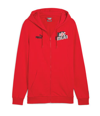 PUMA AC MILAN 24/25 CULTURE HOODED SWEAT JACKET (RED)