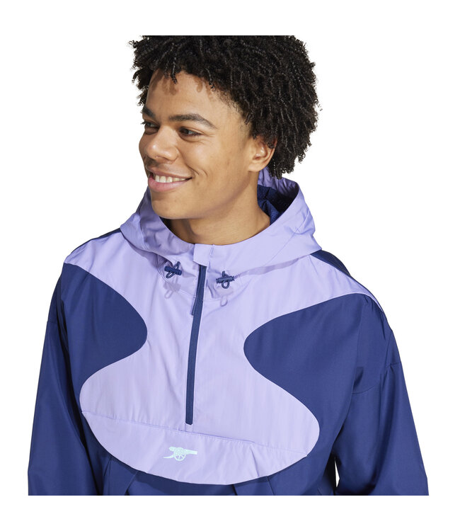 Adidas Arsenal 24/25 Half-Zip Windbreaker (Purple/Navy)