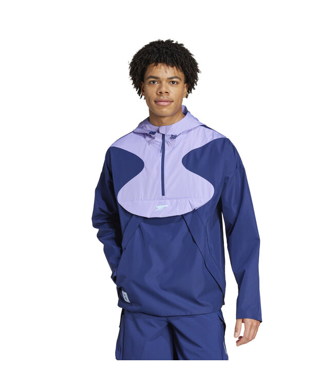 Adidas Arsenal 24/25 Half-Zip Windbreaker (Purple/Navy)