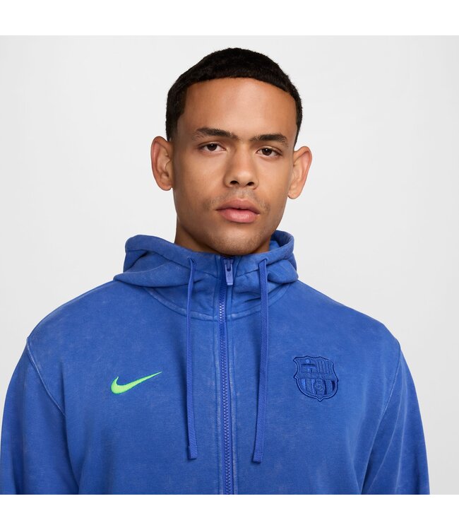 Nike FC Barcelona 24/25 Club French Terry Full-Zip Hoodie (Blue)