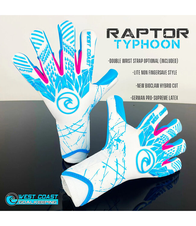 West Coast Raptor Typhoon Glove (White/Blue)