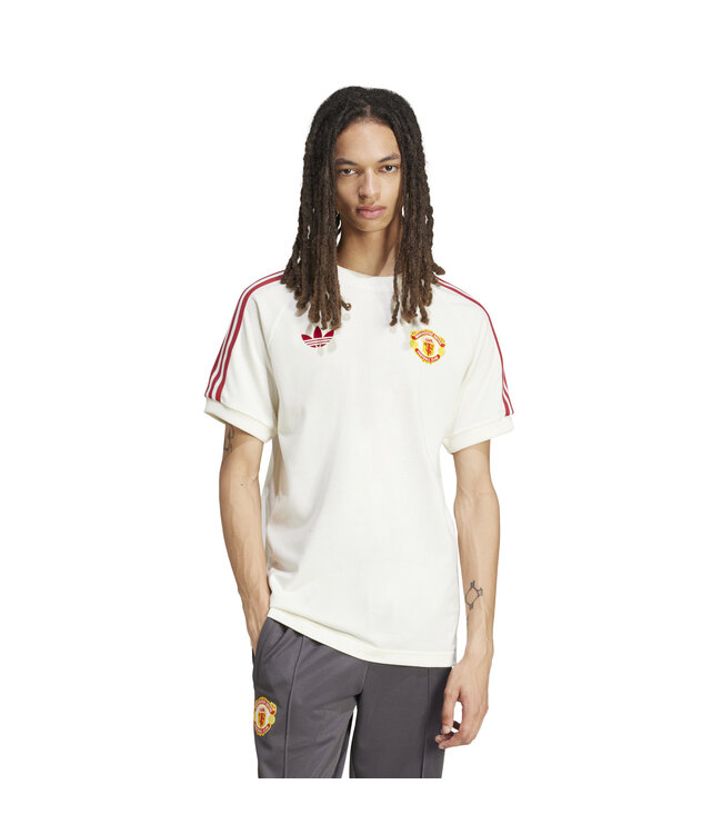 Adidas Manchester United 24/25 Originals 3-Stripes Tee (White)