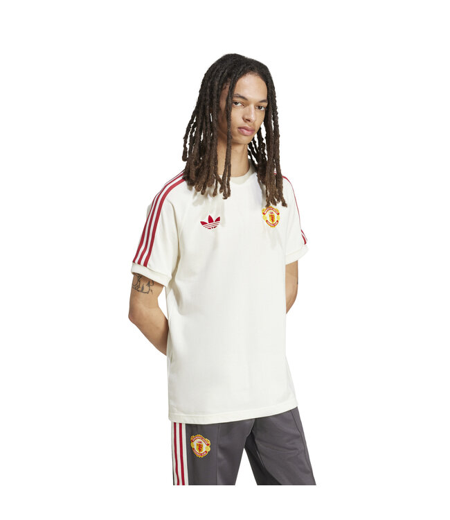 Adidas Manchester United 24/25 Originals 3-Stripes Tee (White)