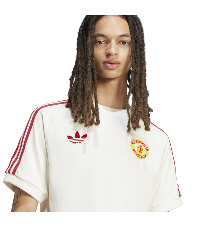 Adidas Manchester United 24/25 Originals 3-Stripes Tee (White)