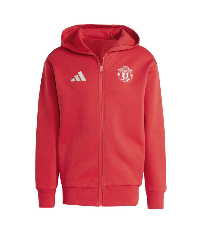 Adidas Manchester United 24/25 Anthem Hooded Jacket (Red)
