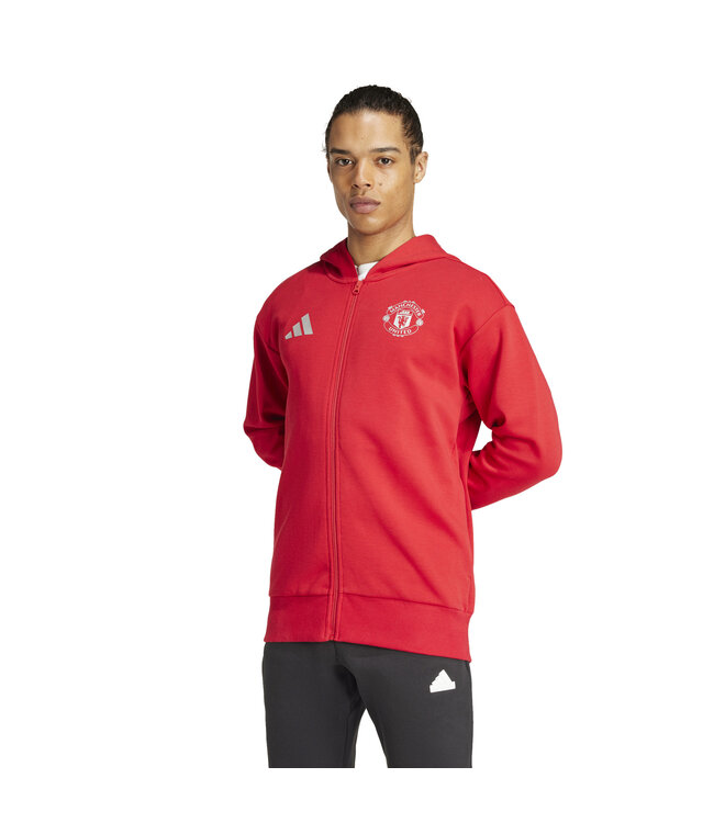 Adidas Manchester United 24/25 Anthem Hooded Jacket (Red)