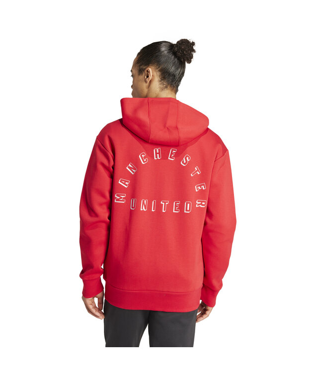 Adidas Manchester United 24/25 Anthem Hooded Jacket (Red)
