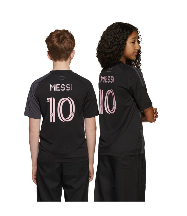 Adidas Messi Inter Miami 2025 Away Jersey Youth (Black/Pink)