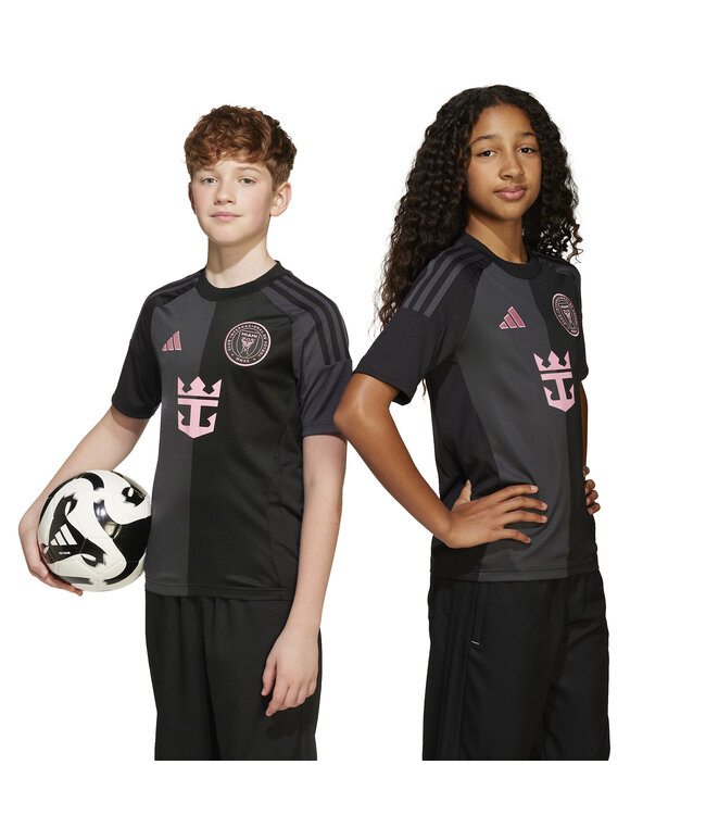 Adidas Messi Inter Miami 2025 Away Jersey Youth (Black/Pink)