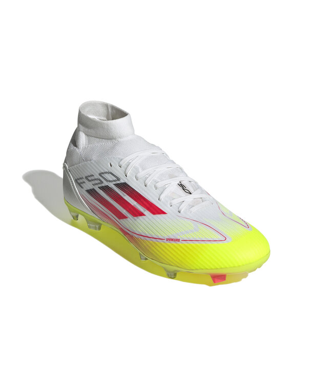 Adidas F50 League Mid FG Women (White/Red/Volt)