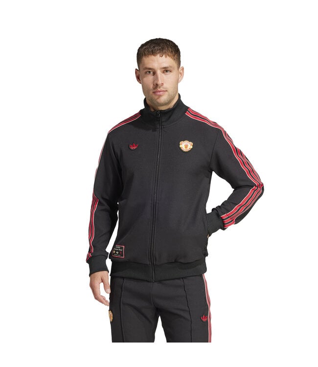 Adidas Manchester United 24/25 Terrace Icons Track Top (Black/Red)