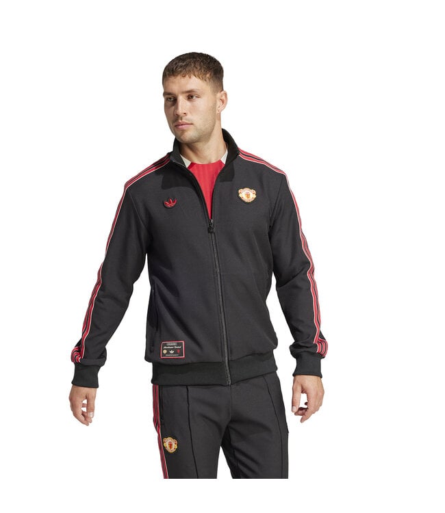 Adidas Manchester United 24/25 Terrace Icons Track Top (Black/Red)