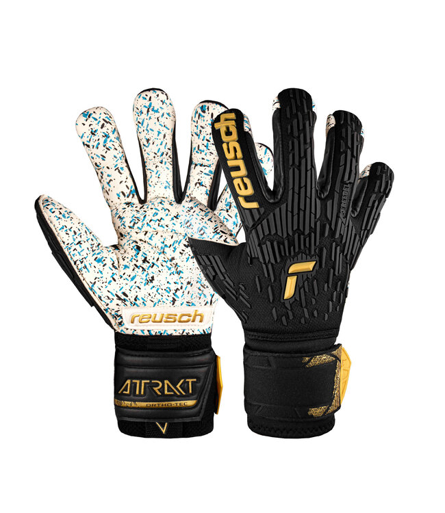 Reusch Attrakt Freegel Fusion Ortho-Tec Glove (Black/Gold)