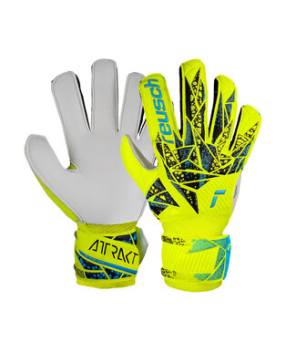 Reusch ATTRAKT SOLID JR GLOVE (NEON/BLUE)