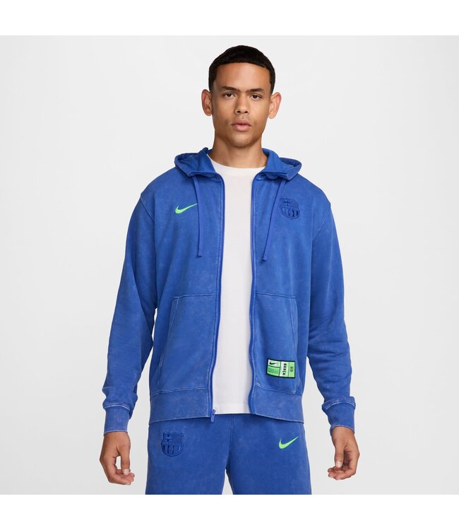 Nike FC Barcelona 24/25 Club French Terry Full-Zip Hoodie (Blue)