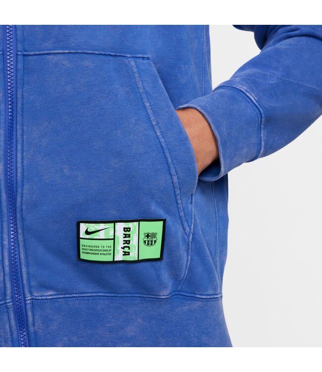 Nike FC Barcelona 24/25 Club French Terry Full-Zip Hoodie (Blue)