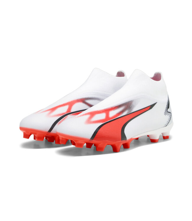 PUMA Ultra Match+ Laceless FG/AG (White/Pink)