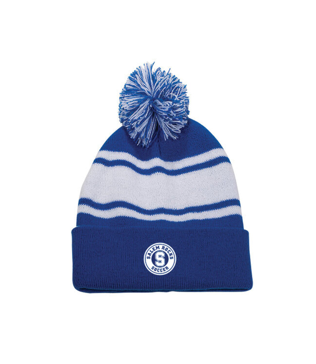 SALEM HS 2025: Knit Beanie With Pom (Blue/White)