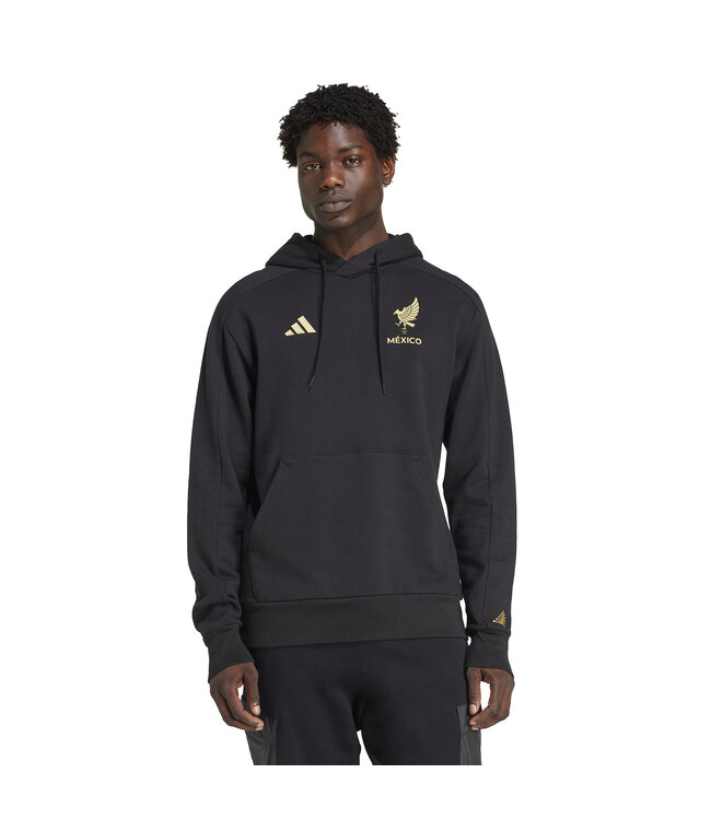 Adidas Mexico 2025 Gold DNA Hoodie (Black/Gold)