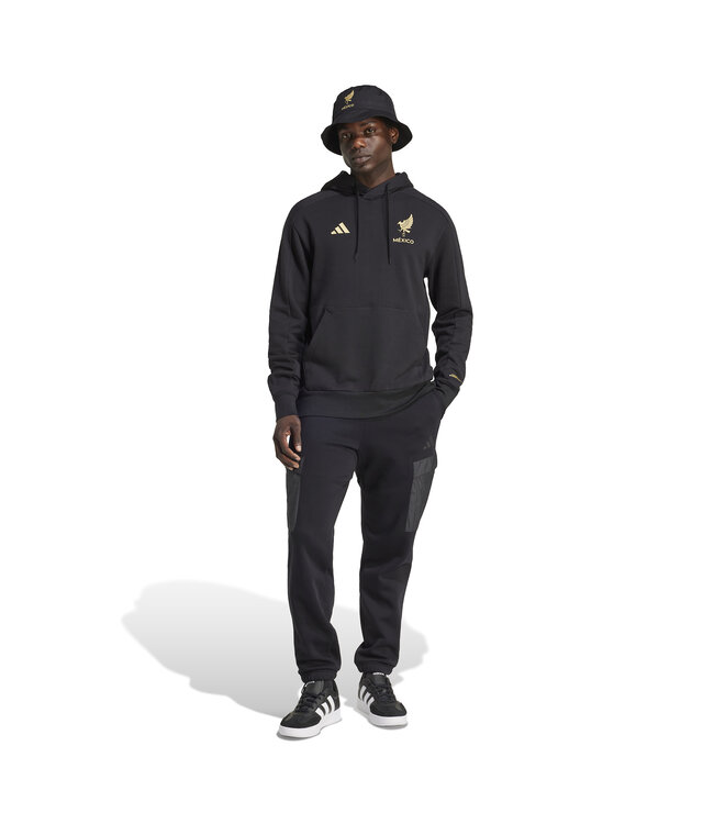 Adidas Mexico 2025 Gold DNA Hoodie (Black/Gold)