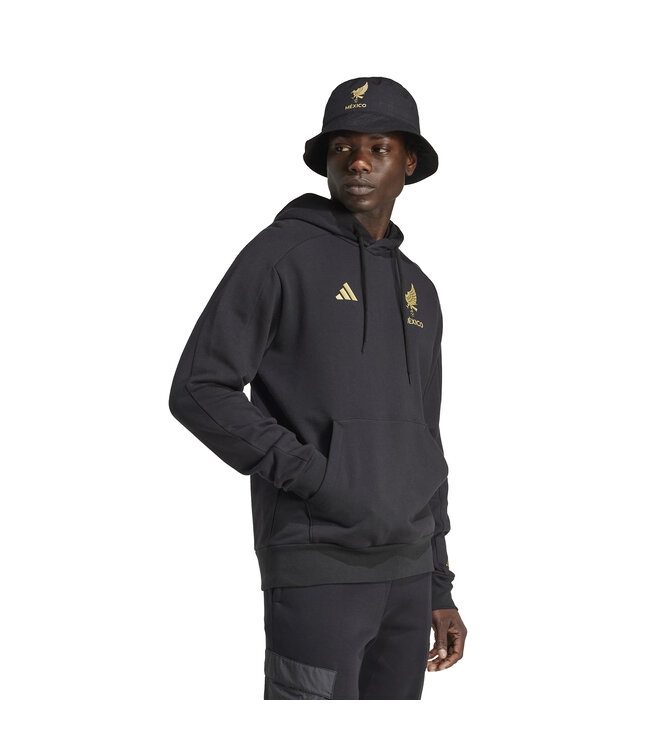 Adidas Mexico 2025 Gold DNA Hoodie (Black/Gold)