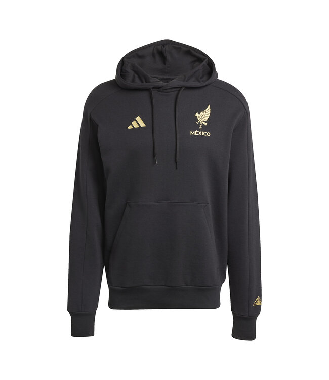 Adidas Mexico 2025 Gold DNA Hoodie (Black/Gold)