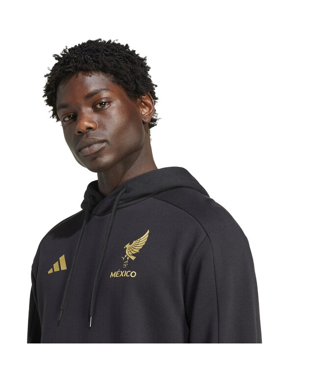 Adidas Mexico 2025 Gold DNA Hoodie (Black/Gold)