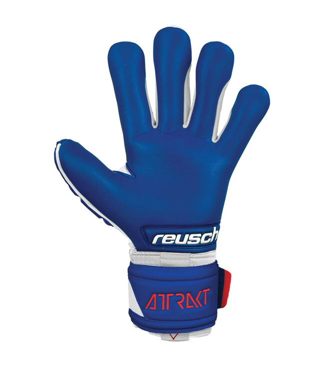 Reusch Attrakt Freegel Gold Sleek Finger Support Glove (White/Blue)