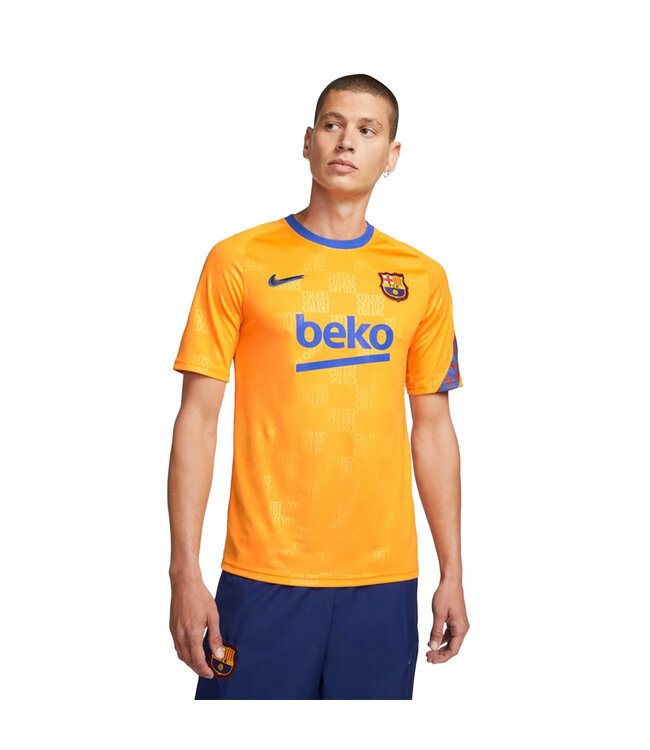 Nike FC Barcelona 21/22 Prematch Jersey (Orange/Blue)