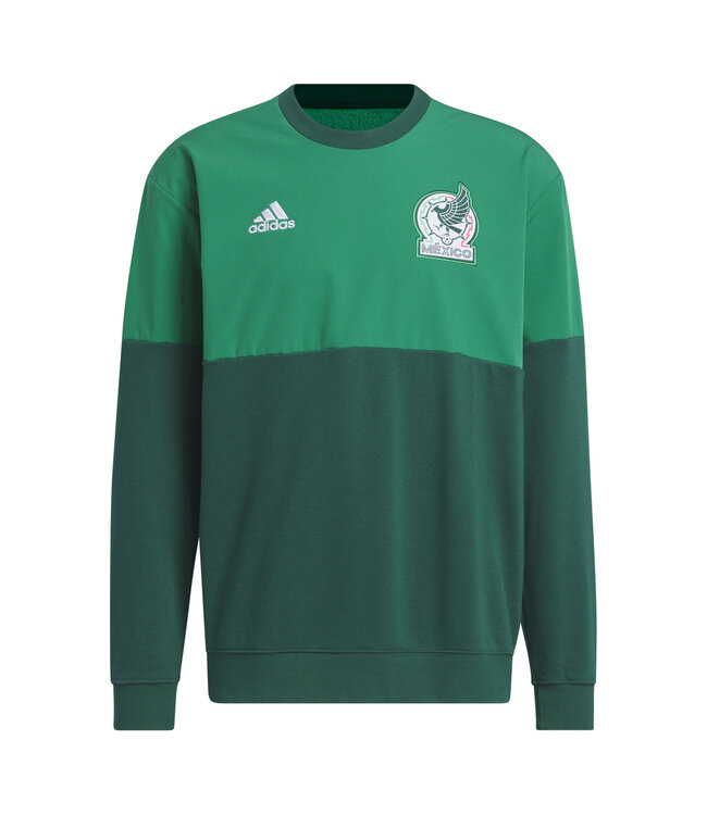Adidas Mexico 2022 Woven Crew Sweatshirt (Green)