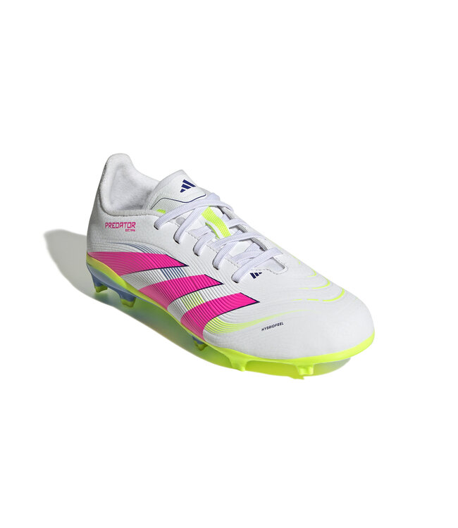 Adidas Predator League 25 FG Jr (White/Lime/Pink)