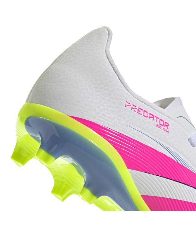 Adidas Predator League 25 FG Jr (White/Lime/Pink)