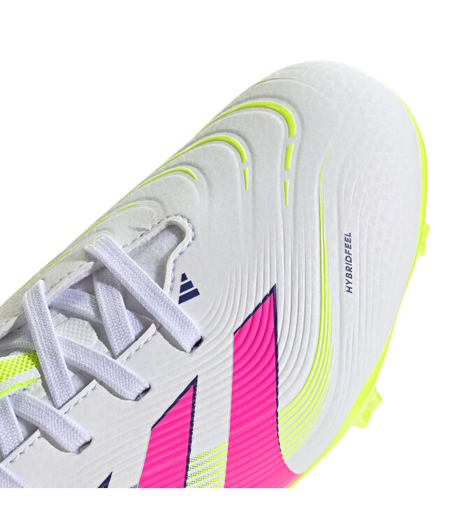 Adidas Predator League 25 FG Jr (White/Lime/Pink)