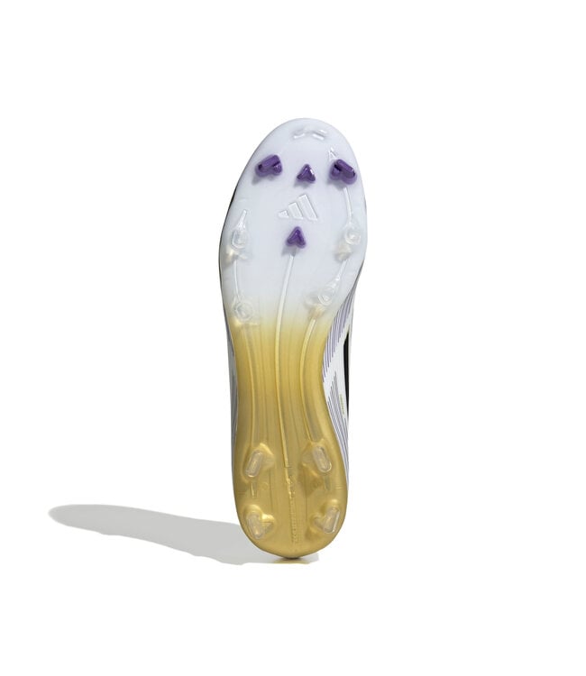 Adidas F50 League FG (White/Black/Gold)