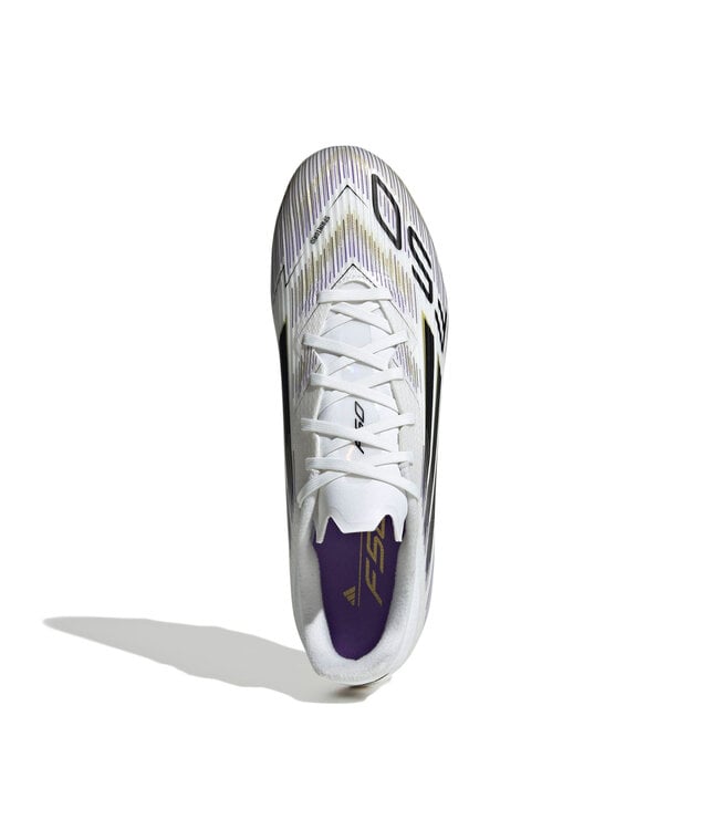 Adidas F50 League FG (White/Black/Gold)
