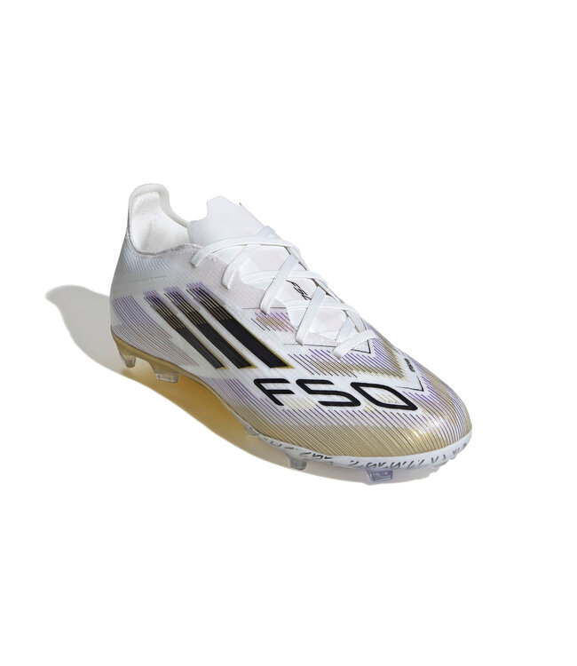 Adidas F50 Elite FG Jr (White/Black/Gold)