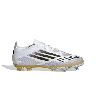 Adidas F50 ELITE FG JR (WHITE/BLACK/GOLD)